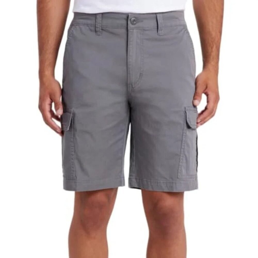 NEW Unionbay Men's Size 34 Cargo Shorts Gray Cotton Spandex Blend